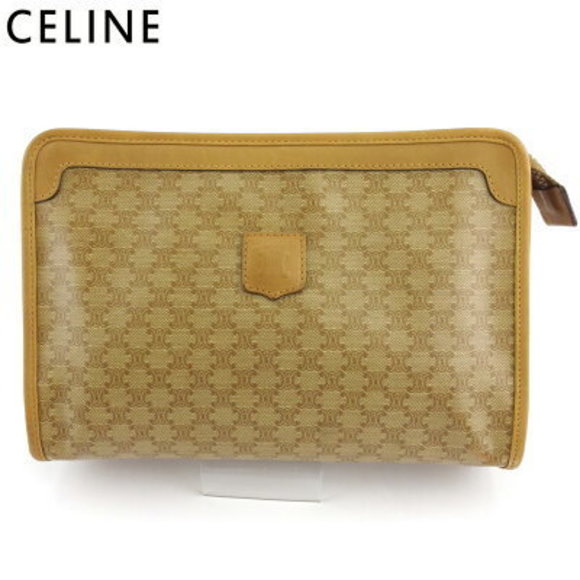 Celine clutch bag Shoulder Bag pouch macadam beige brown leather - Picture 1 of 6